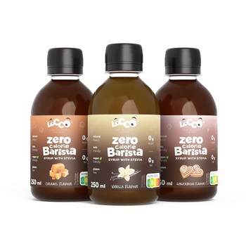 LoCCo 0 kcal syrop Barista ze stewią 3x250 ml
