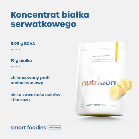 Smart Nutrition WPC (koncentrat białka serwatkowego) o smaku bananowym