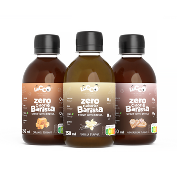 TEST LoCCo 0 kcal syrop Barista ze stewią 3x250 ml