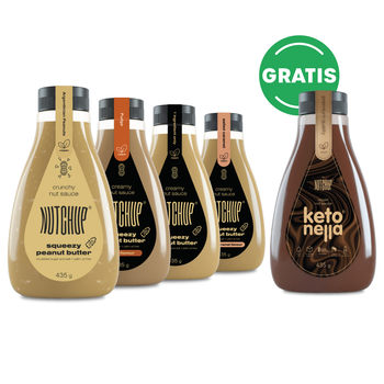 4 pack Nutchup masło orzechowe różne smaki + Ketonella GRATIS