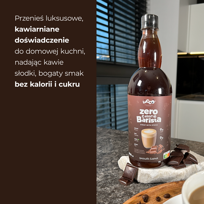 LoCCo 0 kcal syrop Barista ze stewią o smaku czekoladowym