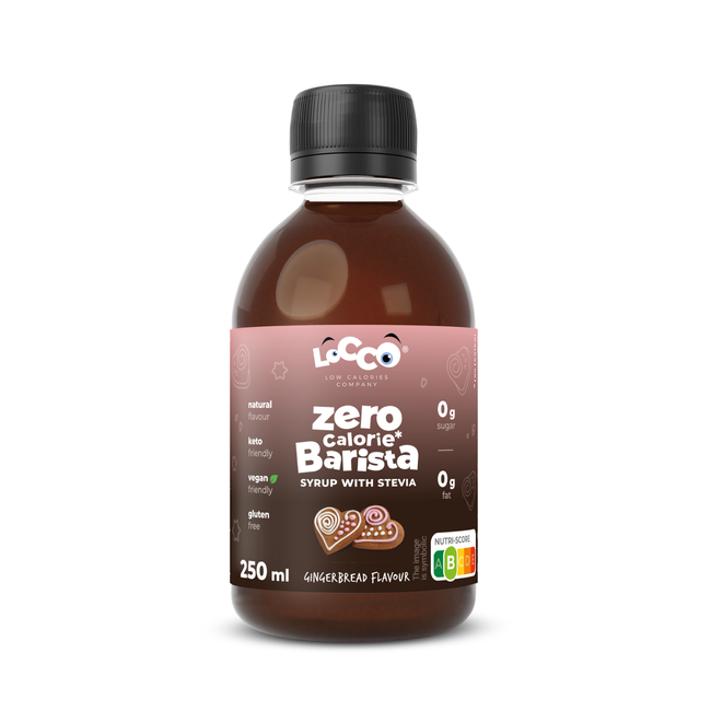 LoCCo 0 kcal syrop Barista ze stewią o smaku piernika 250 ml