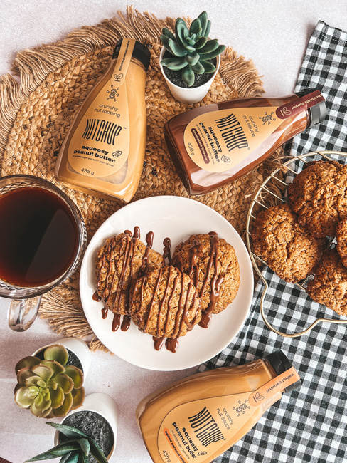 Nutchup płynne masło orzechowe z kawałkami orzechów 435 g