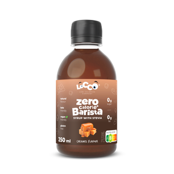 LoCCo 0 kcal syrop Barista ze stewią o smaku karmelowym 250 ml